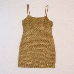 Fashion Nova Gold Mini Dress